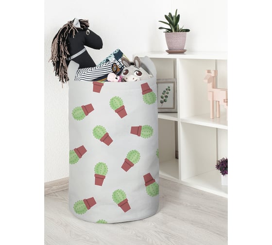 Корзина для игрушек и белья JoyArty Кактусомания 60x40см toba_423837_L 1