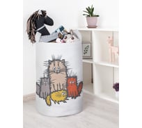 Корзина для игрушек и белья JoyArty Озорные коты 60x40см toba_425500_L