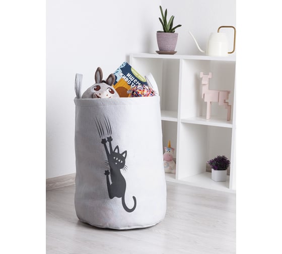 Корзина для игрушек и белья JoyArty Шкодный кот 50x35см toba_424998_M 1