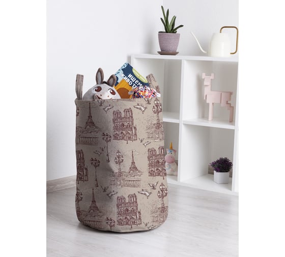 Корзина для игрушек и белья JoyArty Парижское настроение 50x35см toba_423752_M 1