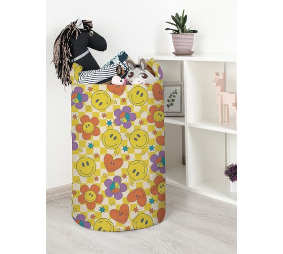 Корзина для игрушек и белья JoyArty Милые сердечки 60x40см toba_423881_L