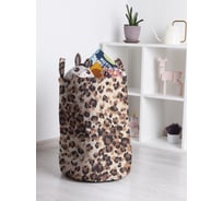 Корзина для игрушек и белья JoyArty Дикий леопард 50x35см toba_423733_M