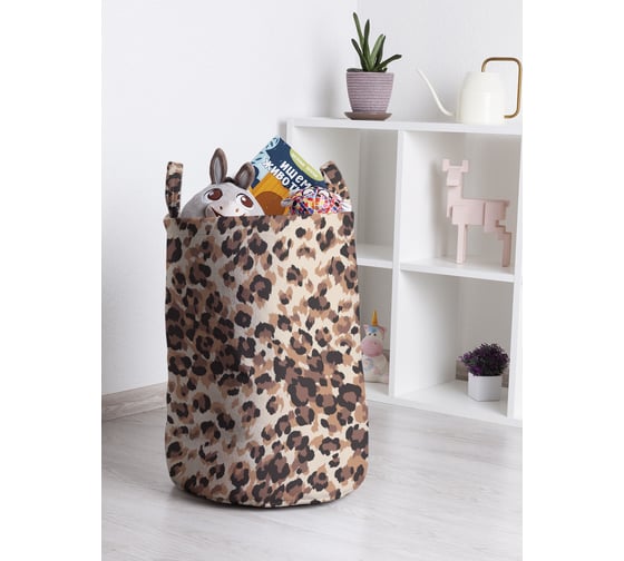 Корзина для игрушек и белья JoyArty Дикий леопард 50x35см toba_423733_M 1