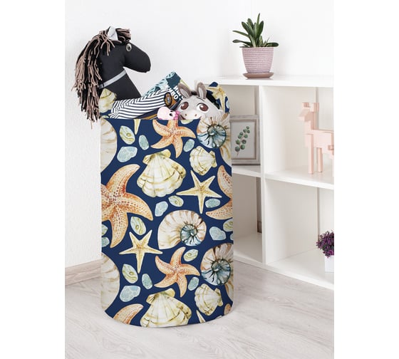 Корзина для игрушек и белья JoyArty Морские ракушки 60x40см toba_423820_L 1