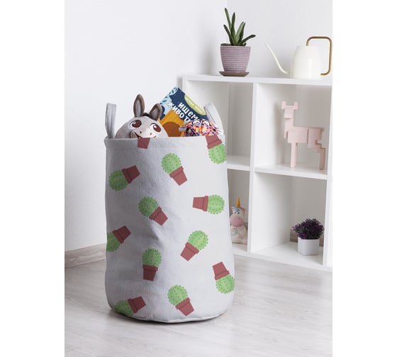 Корзина для игрушек и белья JoyArty Кактусомания 50x35см toba_423837_M 1