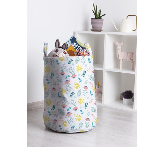 Корзина для игрушек и белья JoyArty Цветочное безумие 50x35см toba_423248_M 1