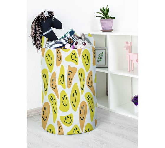 Корзина для игрушек и белья JoyArty Желтые смайлики 60x40см toba_423877_L 1