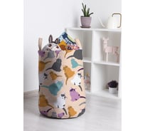 Корзина для игрушек и белья JoyArty Сходка котов 50x35см toba_423855_M