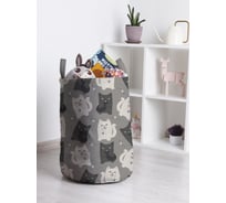 Корзина для игрушек и белья JoyArty Игривый котик 50x35см toba_423745_M