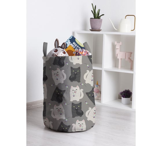 Корзина для игрушек и белья JoyArty Игривый котик 50x35см toba_423745_M 1