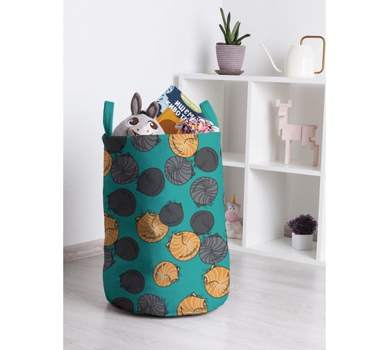 Корзина для игрушек и белья JoyArty Кошачьи клубочки 50x35см toba_423744_M 1
