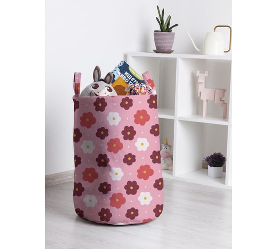 Корзина для игрушек и белья JoyArty Цветные ромашки 50x35см toba_423260_M 1