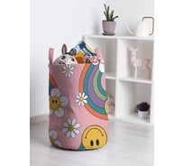 Корзина для игрушек и белья JoyArty Ромашки и радуга 50x35см toba_423882_M