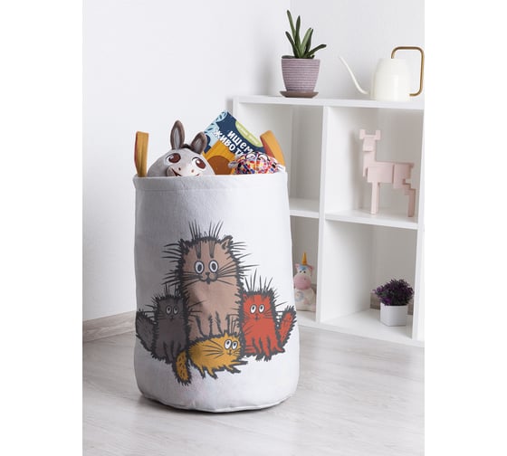 Корзина для игрушек и белья JoyArty Озорные коты 50x35см toba_425500_M 1