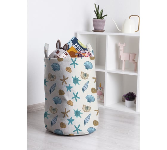 Корзина для игрушек и белья JoyArty Ракушки морские 50x35см toba_425502_M