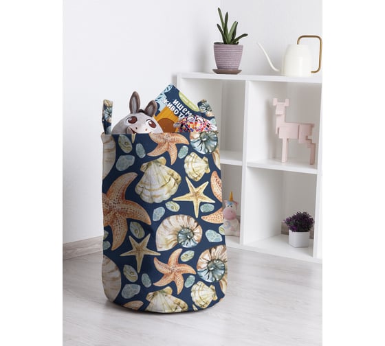 Корзина для игрушек и белья JoyArty Морские ракушки 50x35см toba_423820_M 1