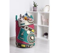 Корзина для игрушек и белья JoyArty Винтажный фотоаппарат 50x35см toba_423749_M