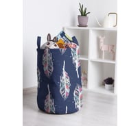 Корзина для игрушек и белья JoyArty Нежные перья 50x35см toba_423738_M