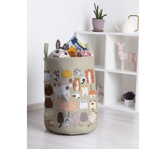 Корзина для игрушек и белья JoyArty Котовечеринка 50x35см toba_423828_M 1