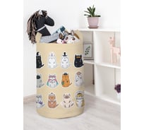 Корзина для игрушек и белья JoyArty Коты герои 60x40см toba_423850_L