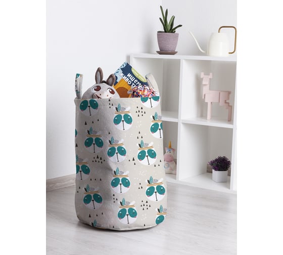 Корзина для игрушек и белья JoyArty Панда индеец 50x35см toba_423834_M 1