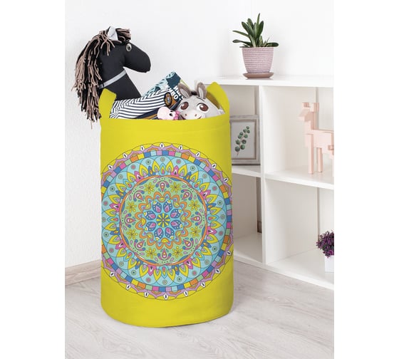 Корзина для игрушек и белья JoyArty Яркие узоры 60x40см toba_425501_L 1