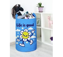 Корзина для игрушек и белья JoyArty Жизнь хороша 60x40см toba_424954_L