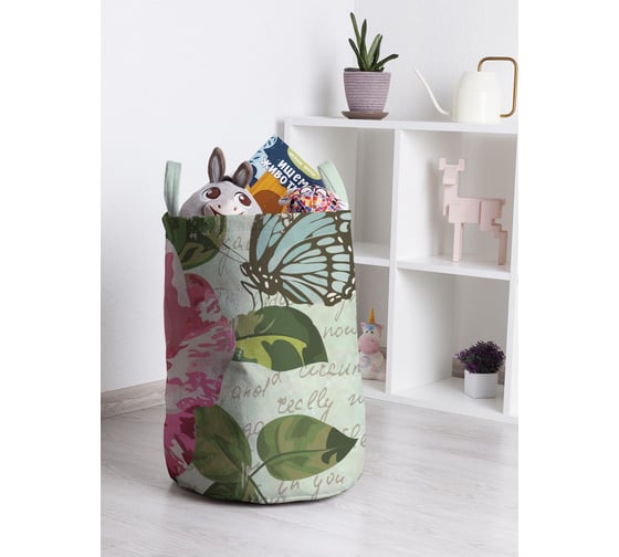 Корзина для игрушек и белья JoyArty Розы и эйфелева башня 50x35см toba_29970_M 1