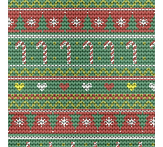 Упаковочная бумага Дон Баллон (0,7x1 м), Новогодний орнамент с елочками, 1 шт. 2000000036366 1