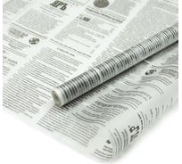 Упаковочная матовая пленка Дон Баллон 35 мкм, (0,7x8,6 м), Газета, черный, 1 шт. 32441012