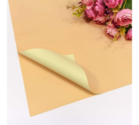 Упаковочная матовая пленка Дон Баллон 65 мкм (0,6x0,6 м) Оранжево-желтый/Песочный, 2 ст, 20 шт. 001331/15 1