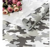 Упаковочная бумага Дон Баллон Крафт 50гр (0,7x10 м) Камуфляж, Серый, 1 шт. 44447