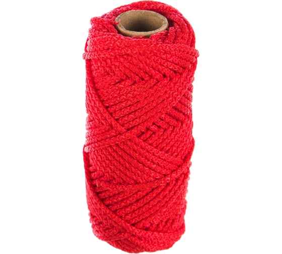 Хозяйственно-бытовой шнур с сердечником Стройбат красный, 3 мм х 30 м 2745034Б 1
