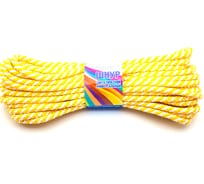 Полипропиленовый шнур фалового плетения с сердечником Шпагат желтый, 16 мм х 20 м 61012811