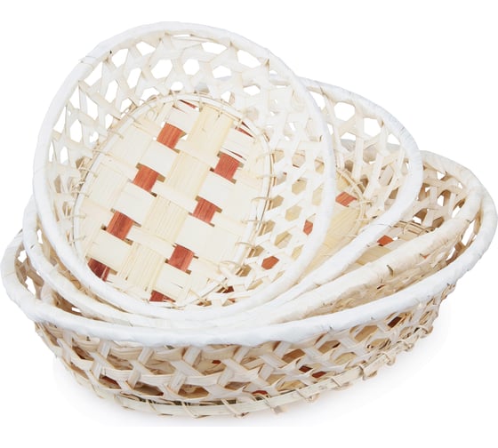 Корзинка Walmer BRAID овальная, 30x25x6 см, бамбук 22702032
