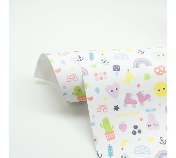 Упаковочная бумага Дон Баллон 0,5x0,7 м, модные стикеры, 1 шт. bzz-4056-4 1