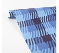 Упаковочная бумага Дон Баллон 0,7x1 м, шотландская клетка, синий, 10 шт. 2050644