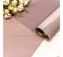 Упаковочная матовая пленка Дон Баллон 50 мкм, 0,58x10 м, геометрия, серо-буро-коричневый, 1 шт. 001350/3