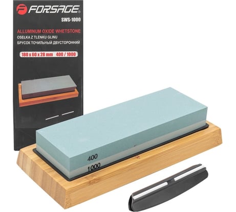 Точильный двусторонний брусок Forsage 180x60x28 мм, р400/р1000 F-SWS-1000(51977)