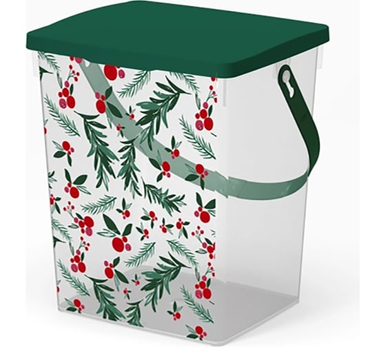 Контейнер для хранения Полимербыт ЗИМНЯЯ БРУСНИКА 5 л 434938400 1