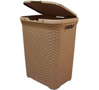 Корзина для белья ПОЛИМЕРБЫТ 60 л, коричневый 434991396