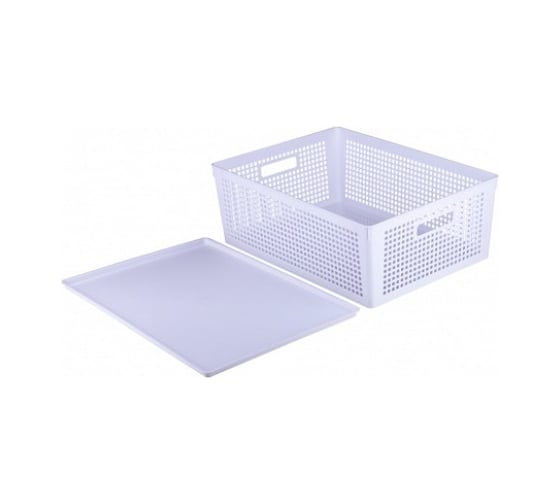 Корзинка ПОЛИМЕРБЫТ TRAYMIX с крышкой, 415x310x153 мм, 16.5 л 434748000