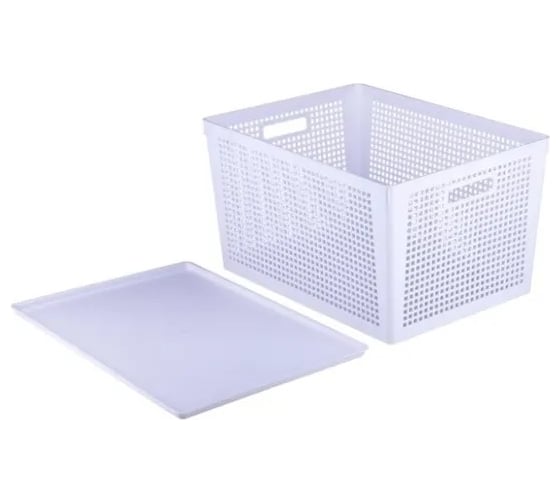 Корзинка ПОЛИМЕРБЫТ TRAYMIX с крышкой, 415x310x235 мм, 25 л 434738000