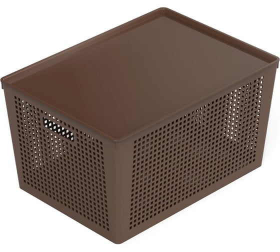 Корзинка ПОЛИМЕРБЫТ TRAYMIX с крышкой, 415x310x235 мм, 25 л 434738000