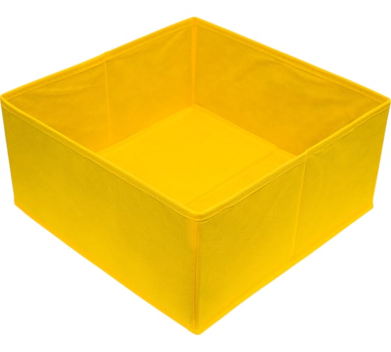 Раскладной короб с ручкой Рыжий кот 31x31x15 см, желтый 312633