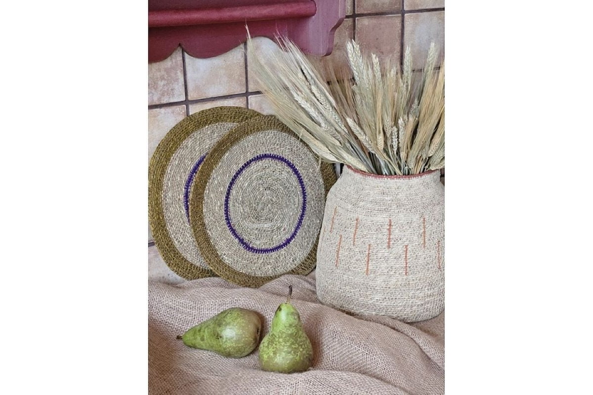 Декоративная плетеная корзина Covali джут SB-4217 - выгодная цена ...