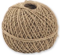 Льняной полированный шпагат Комус 1.2 ктекс, в клубке 150 м, 0,2 кг 108031