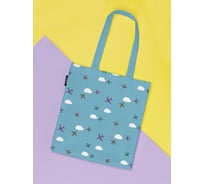 Сумка шоппер JOYARTY женская, c фотопринтом Самолеты в облаках, 35x37x7 см bsh_423748