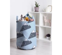 Корзина для игрушек и белья, мягкий органайзер для хранения вещей JOYARTY Горные вершины с ручками 50x35см toba_183787_M