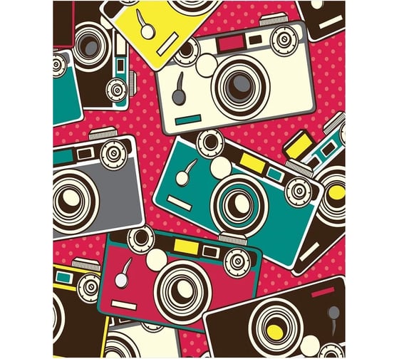 Сумка шоппер JOYARTY женская, c фотопринтом Винтажный фотоаппарат, 35x37x7 см bsh_423749